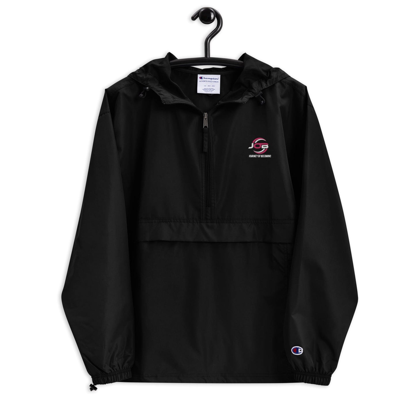 Journey of Becoming Black / S Embroidered Champion Packable Jacket