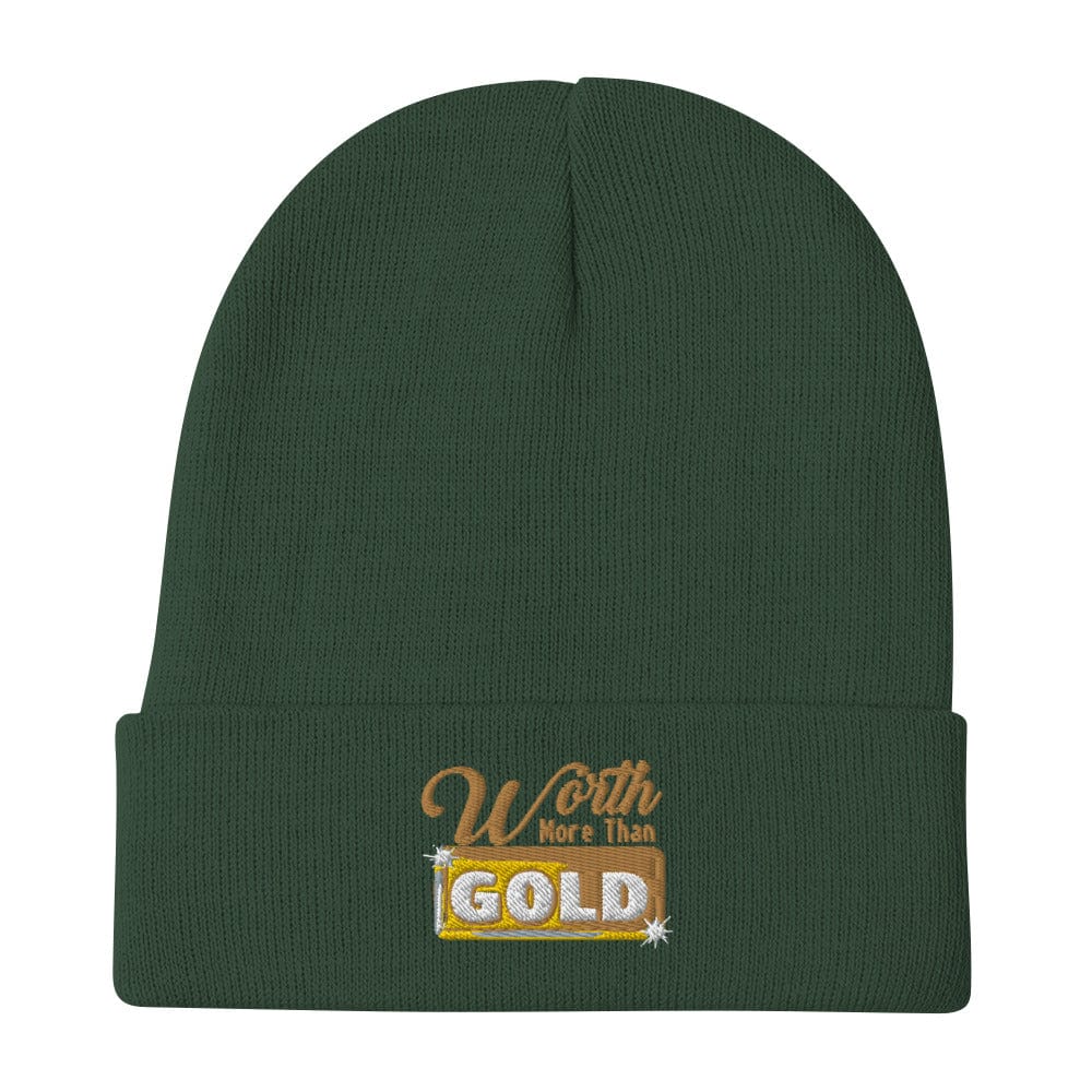 Journey of Becoming Dark green Embroidered Beanie