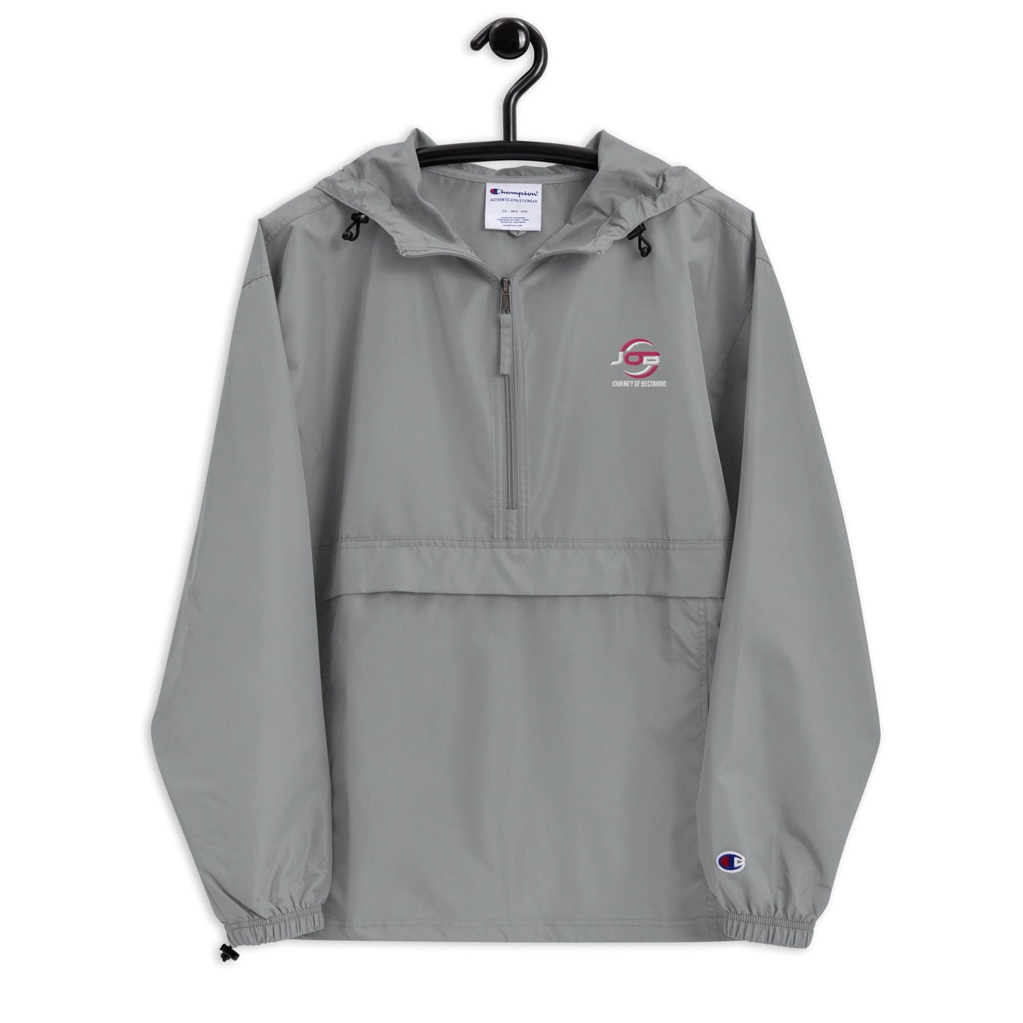 Journey of Becoming Graphite / S Embroidered Champion Packable Jacket