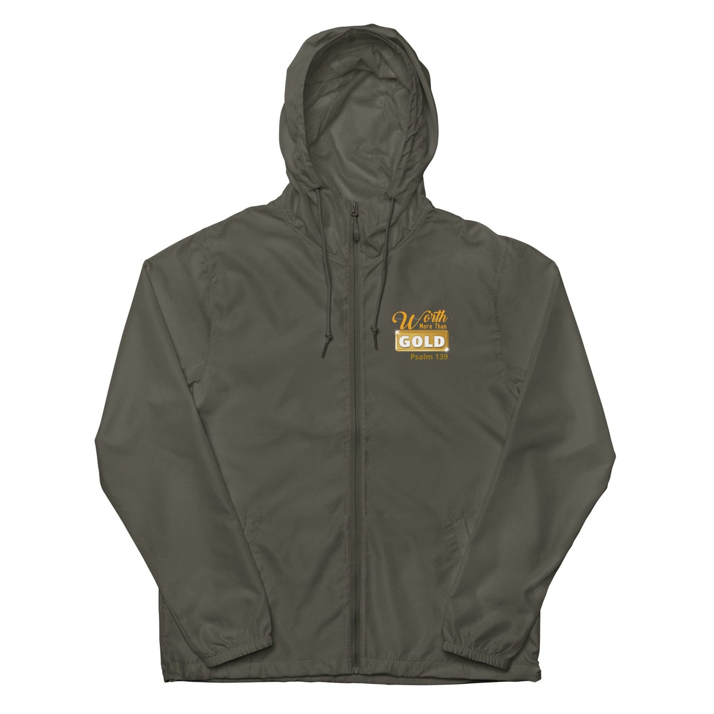 Journey of Becoming Graphite / XS Unisex lightweight zip up windbreaker
