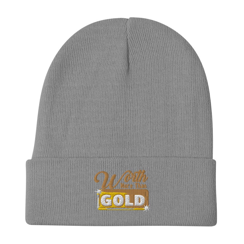 Journey of Becoming Gray Embroidered Beanie