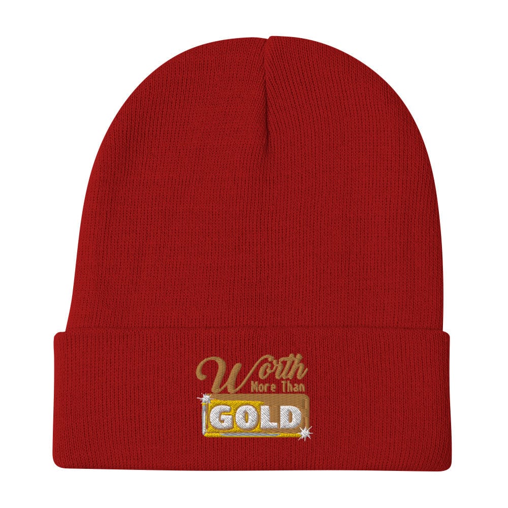 Journey of Becoming Red Embroidered Beanie