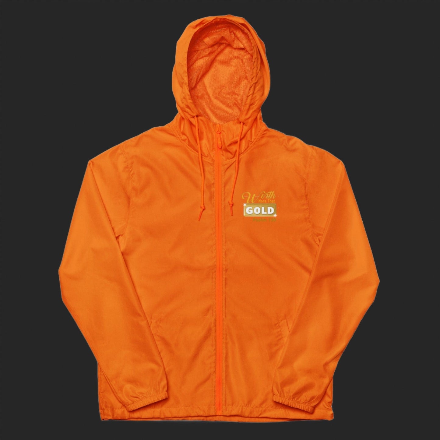 Journey of Becoming Safety Orange / XS Unisex lightweight zip up windbreaker