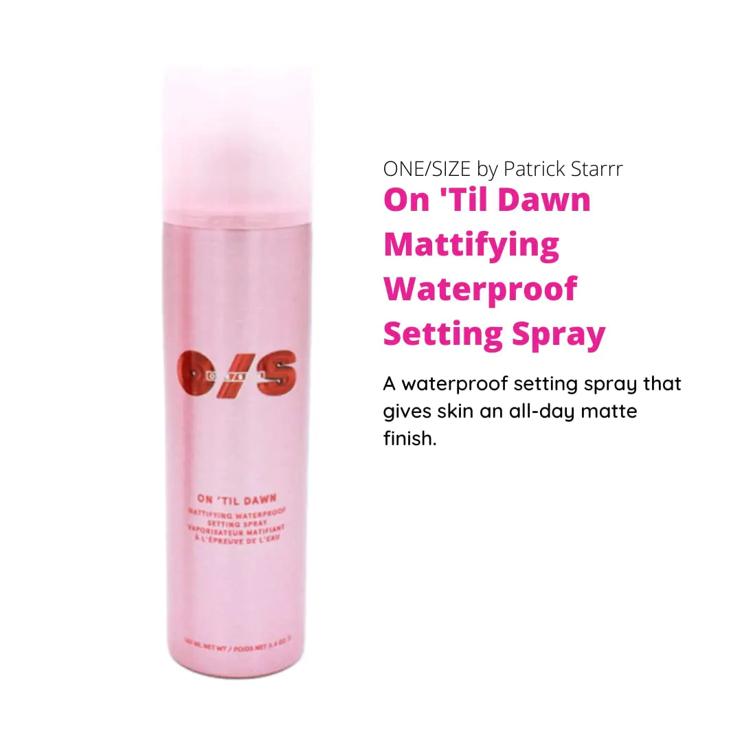 One size One Size by Patrick Starrr On 'Til Dawn Mattifying Waterproof Setting Spray for Long Lasting Face Makeup, All Day Matte Finish, Light Finishing Spray,3.4 Ounce (Pack of 1)