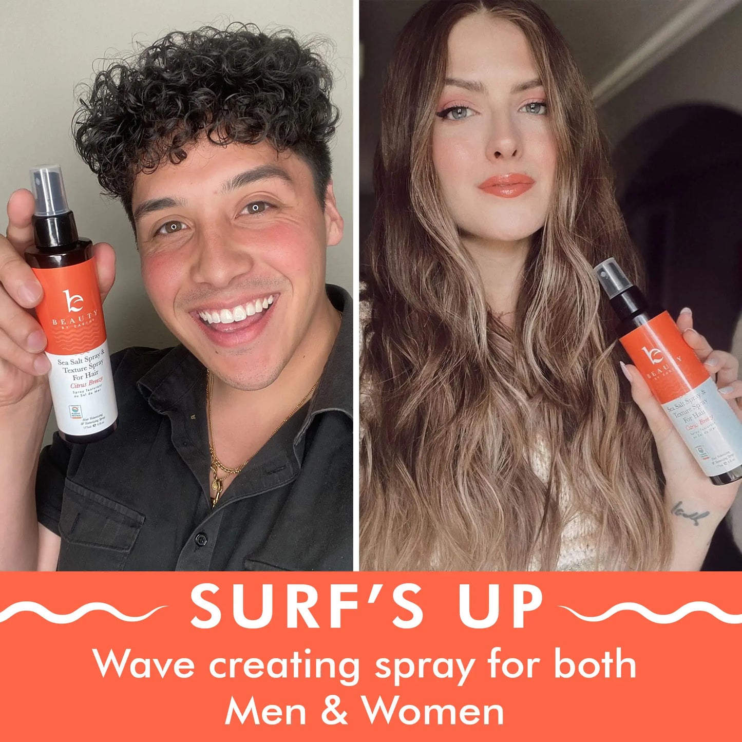 Sea Salt Spray for Beachy Waves - Hair Texturizer & Volumizing Spray for Men & Women Citrus Breeze 6 Fl Oz (Pack of 1)