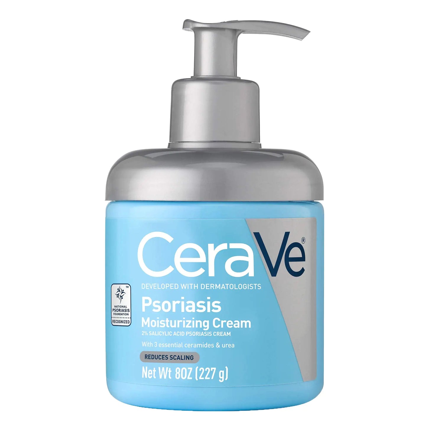 CeraVe Moisturizing Cream for Psoriasis Treatment | With Salicylic Acid for Dry Skin Itch Relief & Urea for Moisturizing | Fragrance Free & Allergy Tested | 8 Oz 8 Ounce (Pack of 1)