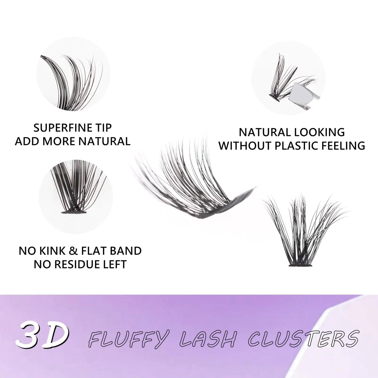 Cluster Lashes 120 Pcs Individual Lashes 10-16mm Length Mix DIY Eyelash Extensions Reusable Soft Natural False Eyelashes Super Thin Band Lash Clusters for Makeup Lash Extensions at Home- 60D 120 pcs - 60P