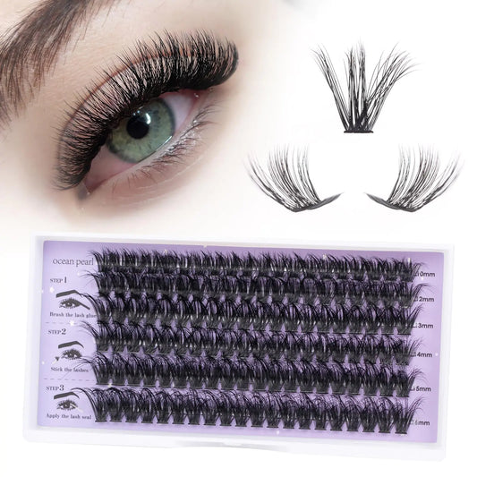 Cluster Lashes 120 Pcs Individual Lashes 10-16mm Length Mix DIY Eyelash Extensions Reusable Soft Natural False Eyelashes Super Thin Band Lash Clusters for Makeup Lash Extensions at Home- 60D 120 pcs - 60P