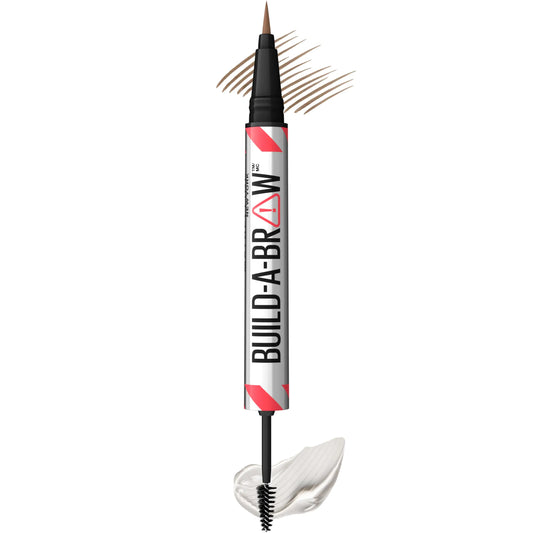 Maybelline Build-A-Brow 2-in-1 Brow Pen and Sealing Brow Gel, Eyebrow Makeup for Real-Looking, Fuller Eyebrows, Soft Brown, 1 Count 255 SOFT BROWN 1 Count (Pack of 1)