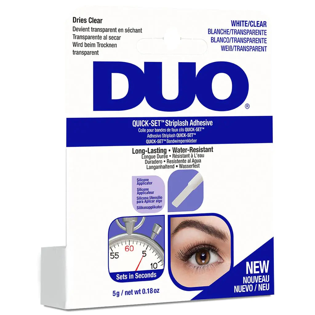 DUO Quick-Set Clear False Strip Lash Adhesive, Dries Invisible 0.18 oz x 1 Pack 0.18 Ounce (Pack of 1)