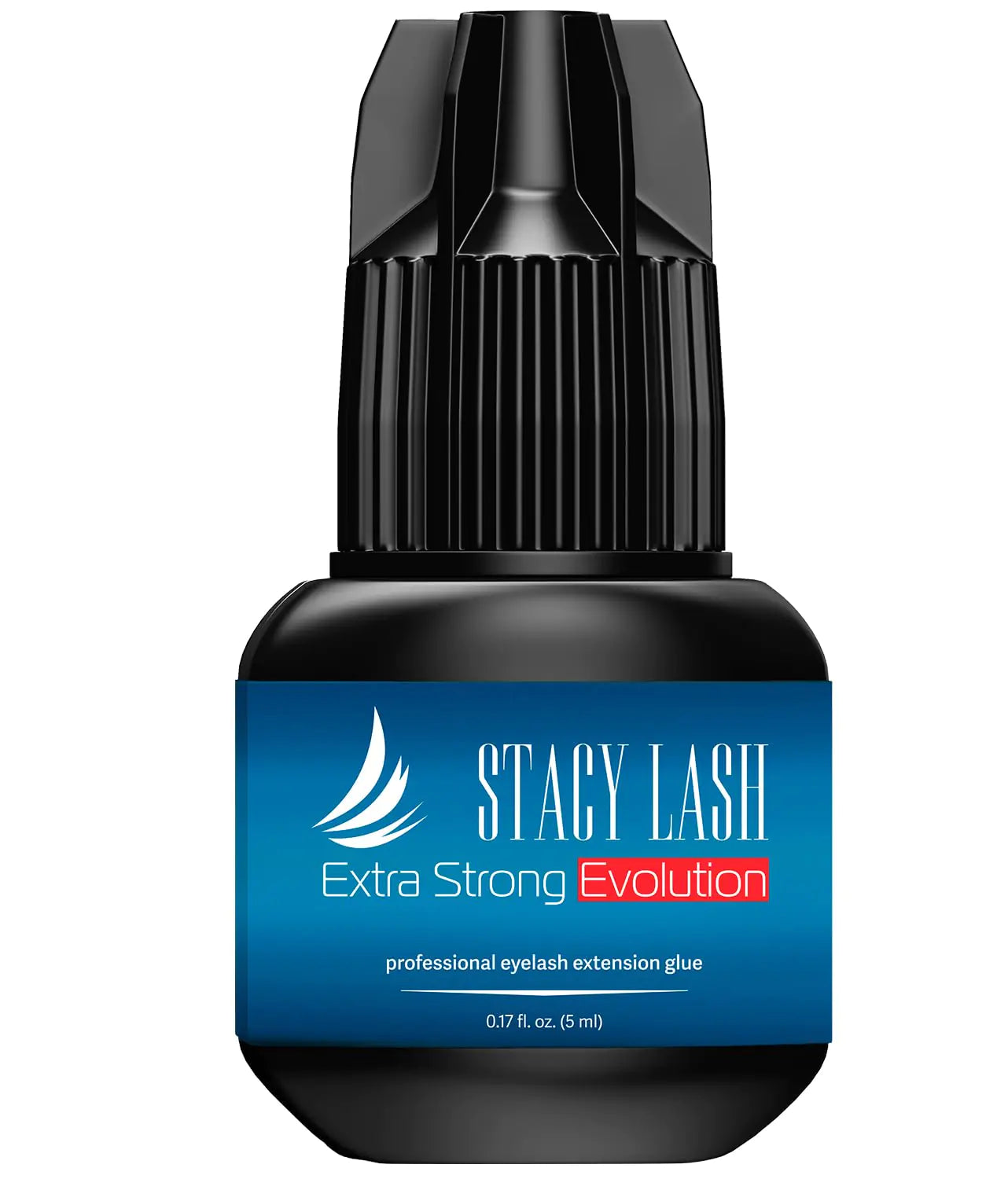 Extra Strong Evolution Eyelash Extension Glue Stacy Lash (0.34 fl.oz/10 ml)/1-2 Sec Dry/Retention – 8 Weeks/Professional Supplies/Black Adhesive 0.34 Fl Oz (Pack of 1)