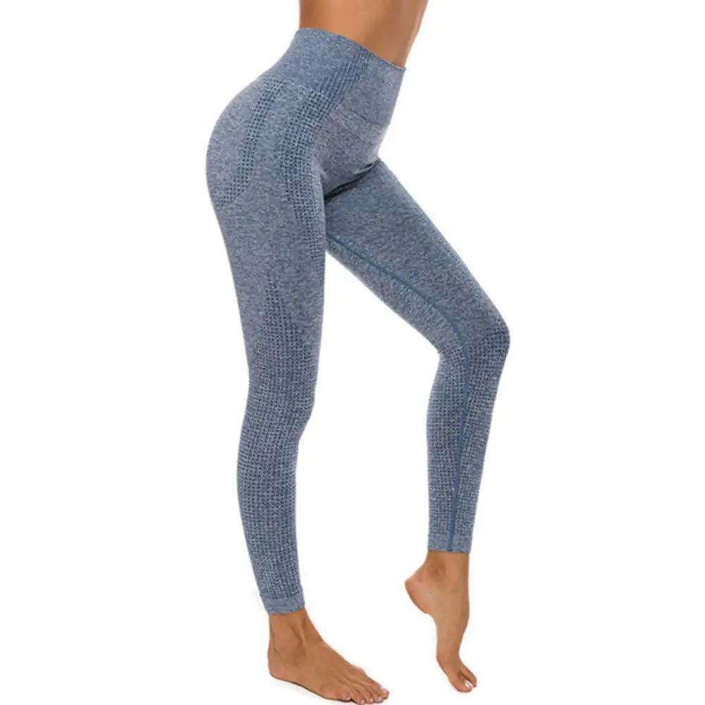 Journey of Becoming 01 Leggings Gray Blue / L Fitness Running Yoga Pants