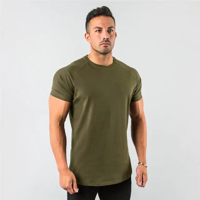 Journey of Becoming Army Green / L Male Gym T-Shirt