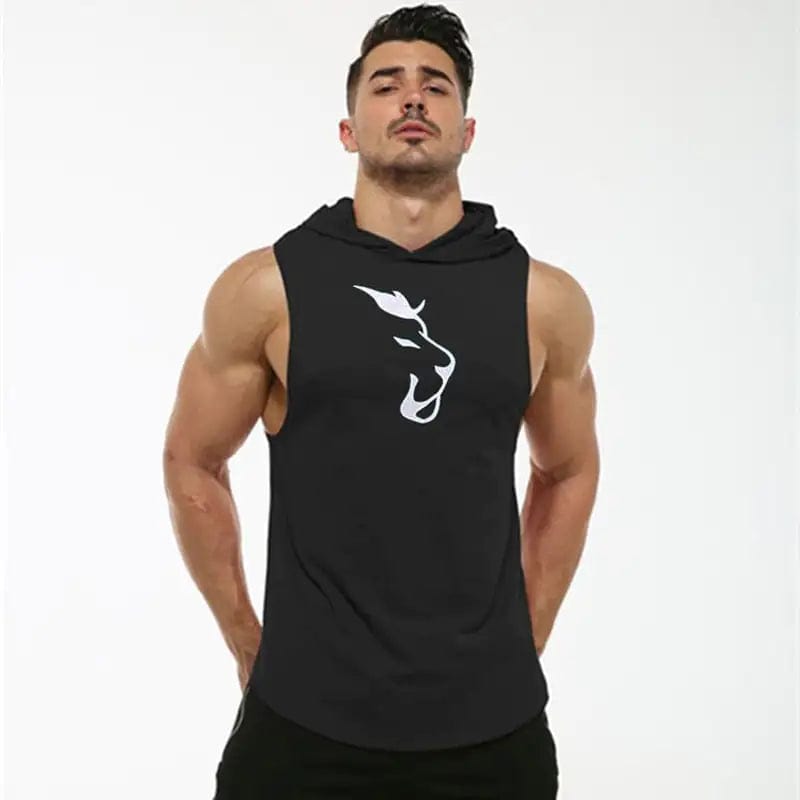 Journey of Becoming Black / L Hooded Sleeveless Vest Men's Fitness