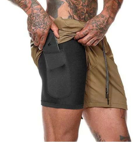 Journey of Becoming Brown / M 2019 Mens 2 in 1 Fitness Running Shorts