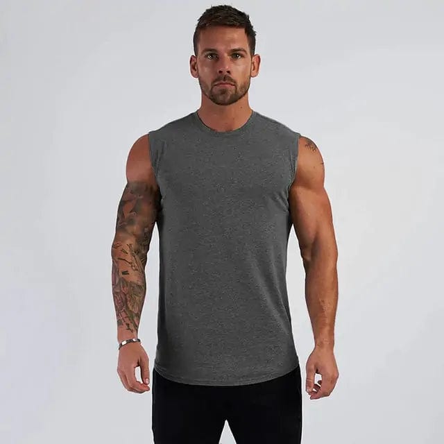 Journey of Becoming Dark Grey / L Compression Gym Tank Top for Men