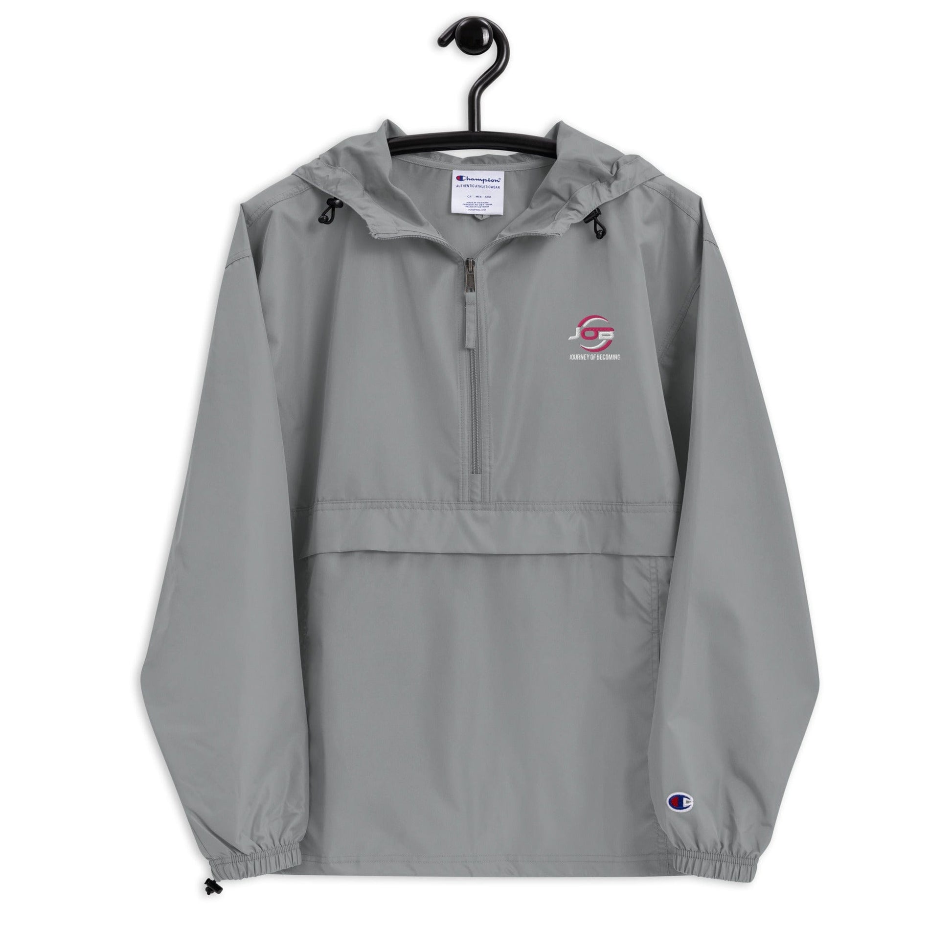 Journey of Becoming Graphite / S Embroidered Champion Packable Jacket