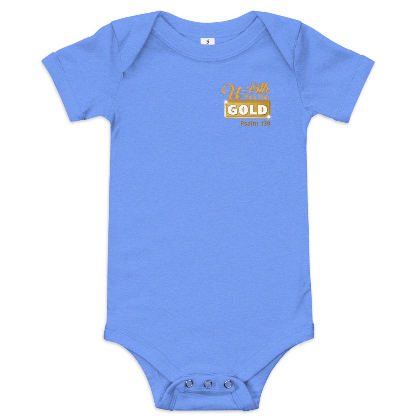 Journey of Becoming Heather Columbia Blue / 3-6m Baby short sleeve one piece