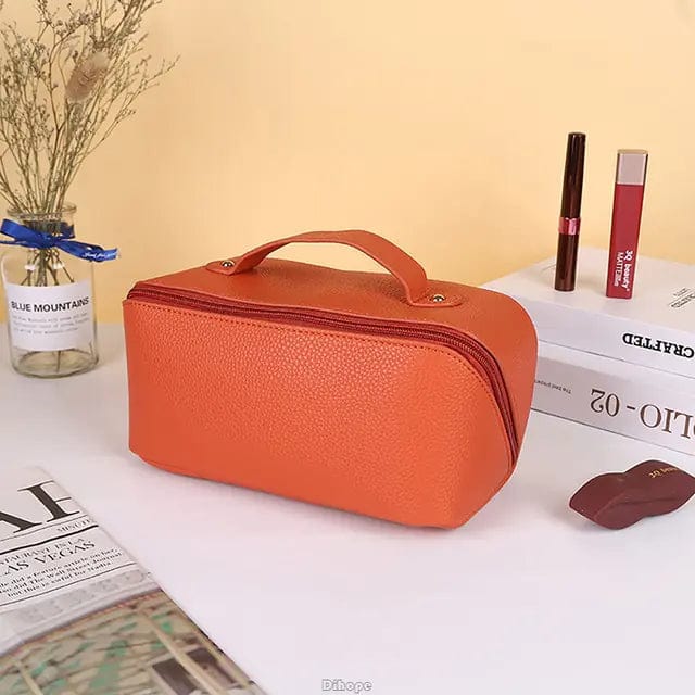 Journey of Becoming Large-Capacity Leather Cosmetic Bag