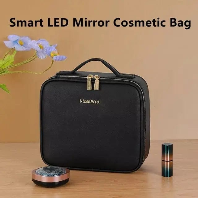 Journey of Becoming LED Black / 26*23*11cm Smart  LED Cosmetic Case with Mirror