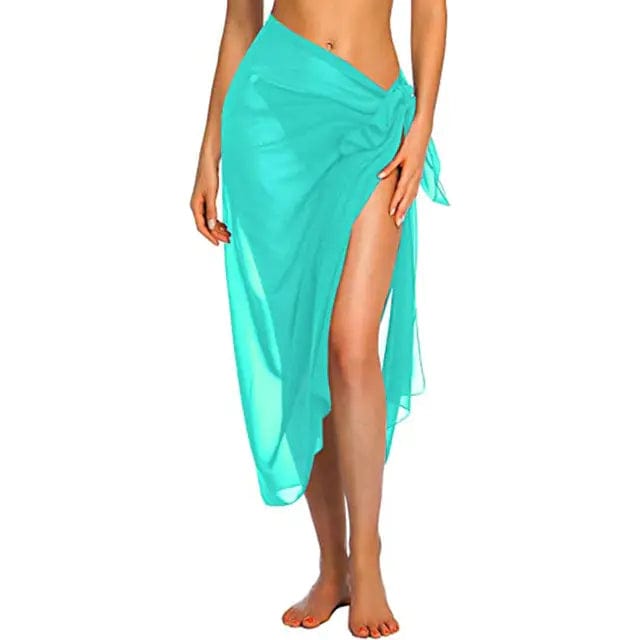 Journey of Becoming Light Blue-Long / One Size Swimwear Cover-ups