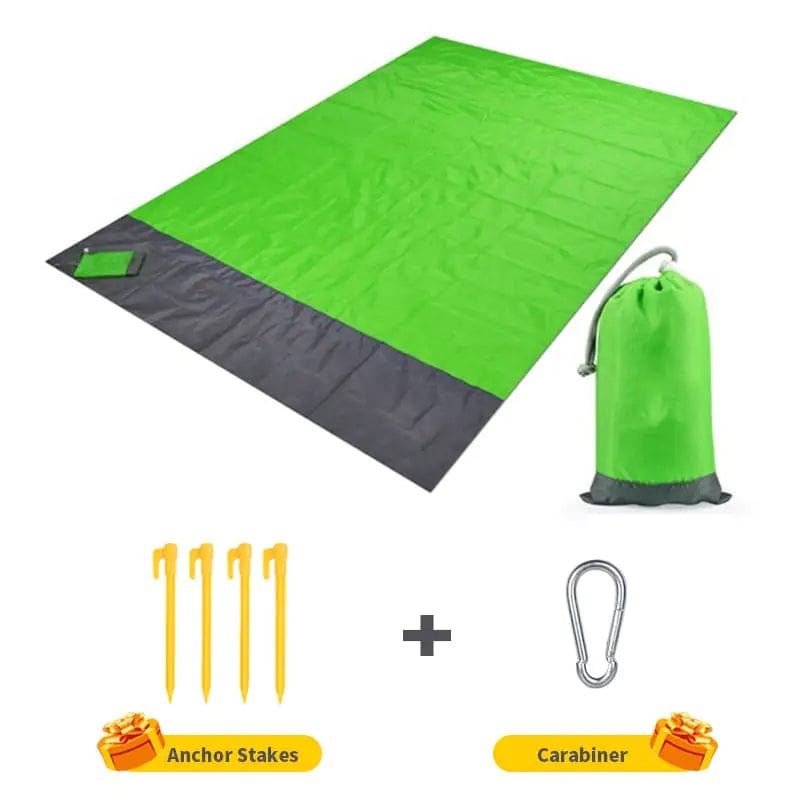 Journey of Becoming Light Green / 140x200cm Portable Beach Mat