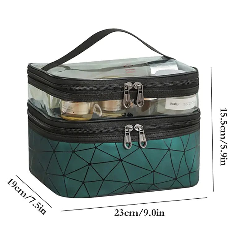 Journey of Becoming Multifunction Double Transparent Cosmetic Bag