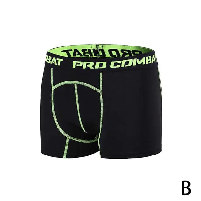 Journey of Becoming Neon Green / L Men's Fitness Elastic Shorts