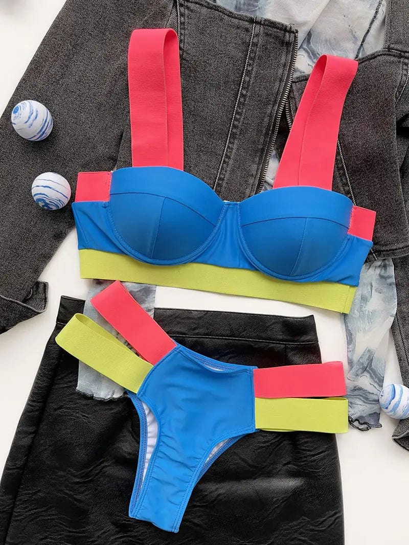 Journey of Becoming Patchwork Sexy Swimwear