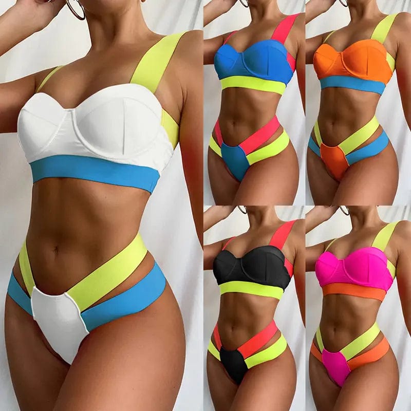 Journey of Becoming Patchwork Sexy Swimwear