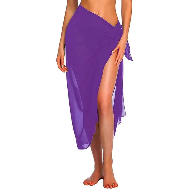 Journey of Becoming Purple-Long / One Size Swimwear Cover-ups