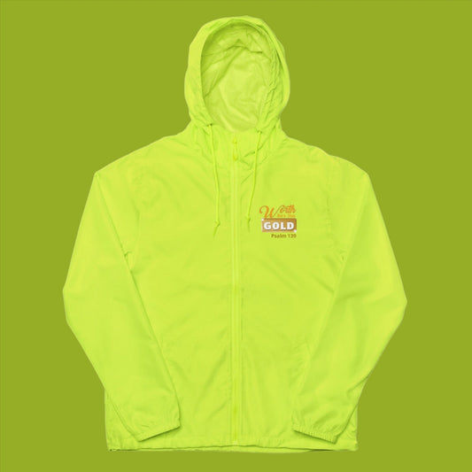 Journey of Becoming Safety Yellow / XS Unisex lightweight zip up windbreaker