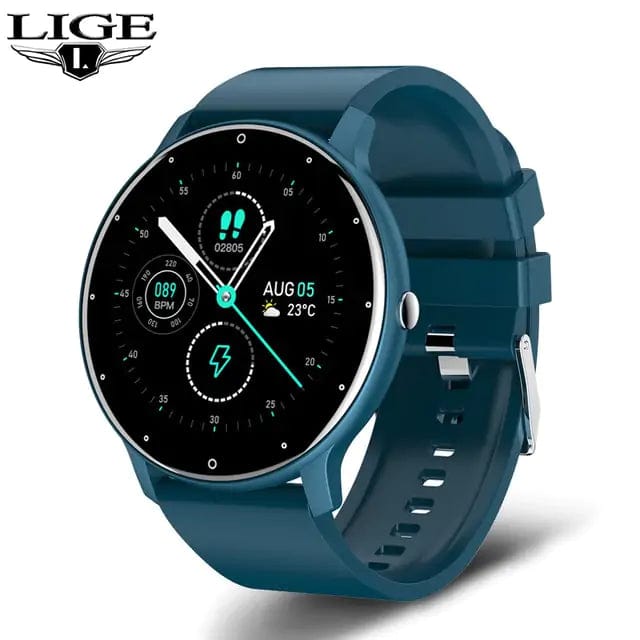 Journey of Becoming Silicone Blue Fitness IP67 Waterproof Smartwatch