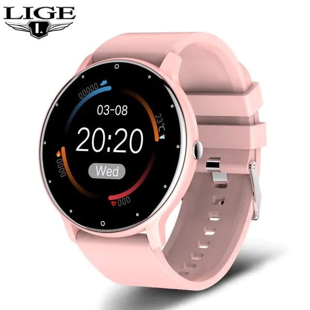 Journey of Becoming Silicone Pink Fitness IP67 Waterproof Smartwatch