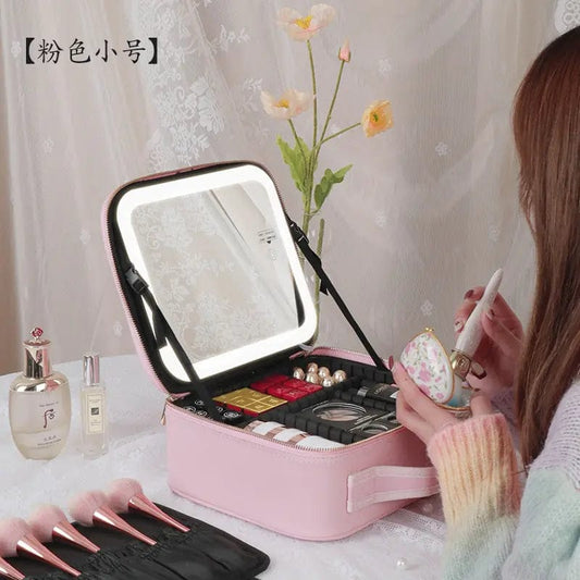 Journey of Becoming Smart  LED Cosmetic Case with Mirror