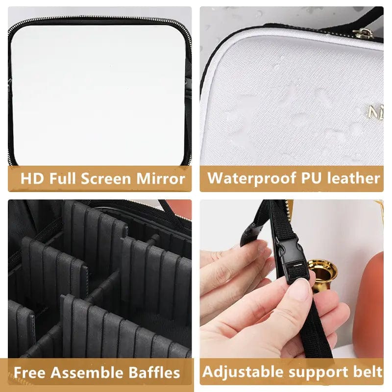 Journey of Becoming Smart  LED Cosmetic Case with Mirror