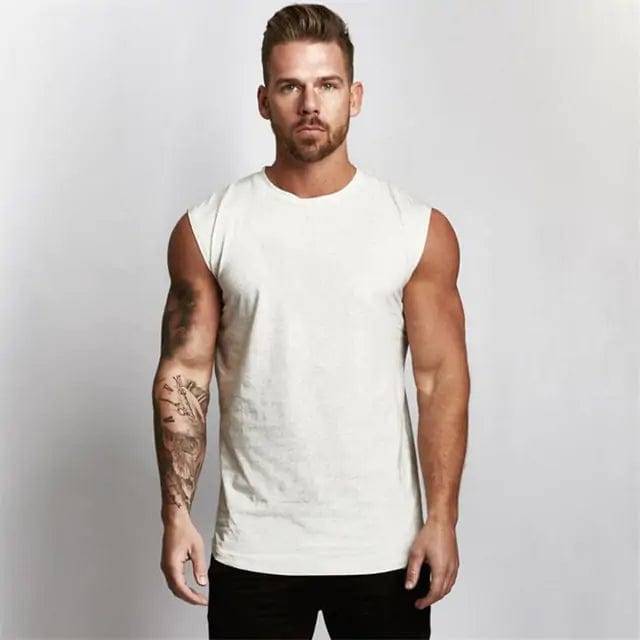 Journey of Becoming White / L Compression Gym Tank Top for Men