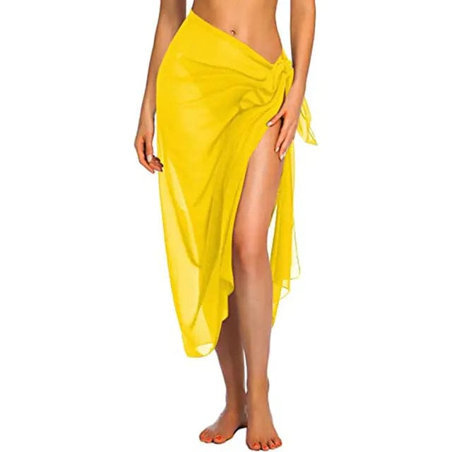 Journey of Becoming Yellow-Long / One Size Swimwear Cover-ups