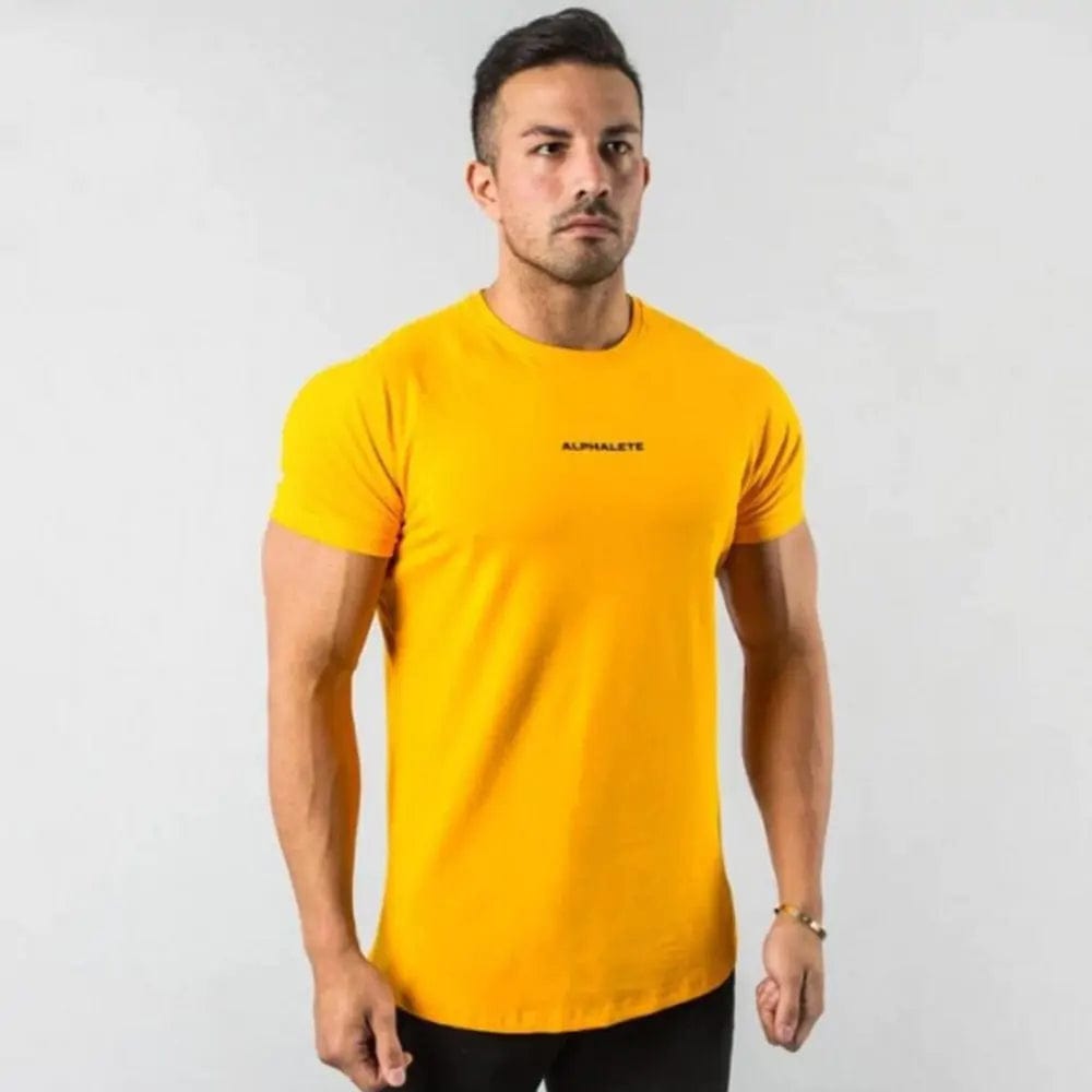 Journey of Becoming Yellow / M Men Fitted Gym T-Shirt