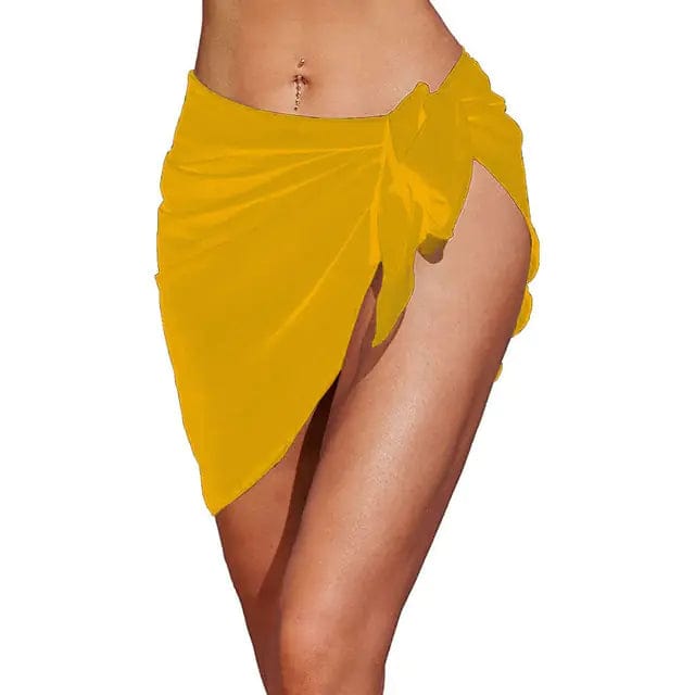 Journey of Becoming Yellow-Short / One Size Swimwear Cover-ups