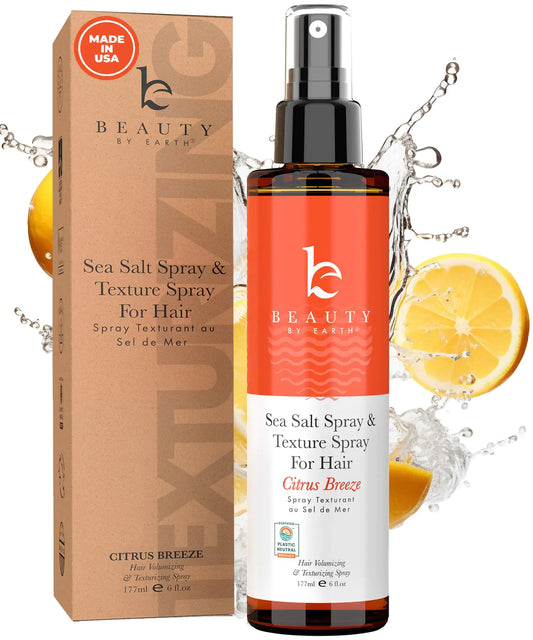 Sea Salt Spray for Beachy Waves - Hair Texturizer & Volumizing Spray for Men & Women Citrus Breeze 6 Fl Oz (Pack of 1)